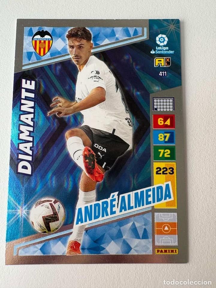 Coleccionismo deportivo: Andr&eacute; Almeida Valencia Diamante 411 Adrenalyn 2022-23