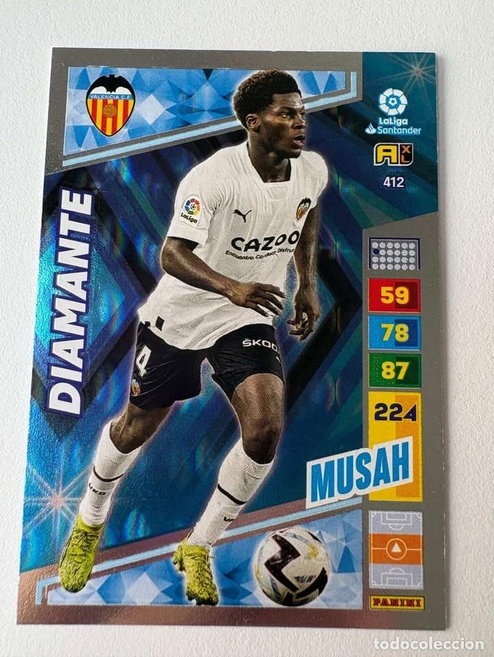 Coleccionismo deportivo: Musah Valencia Diamante 412 Adrenalyn 2022-23