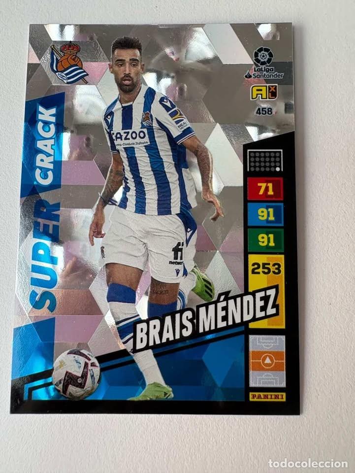 Coleccionismo deportivo: Brais M&eacute;ndez Real Sociedad Super Crack 458 Adrenalyn 2022-23