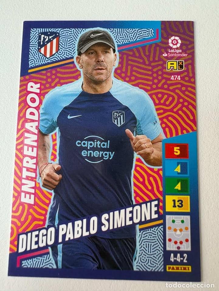 Coleccionismo deportivo: Diego Pablo Simeone Atl&eacute;tico de Madrid Entrenador 474 Adrenalyn 2022-23
