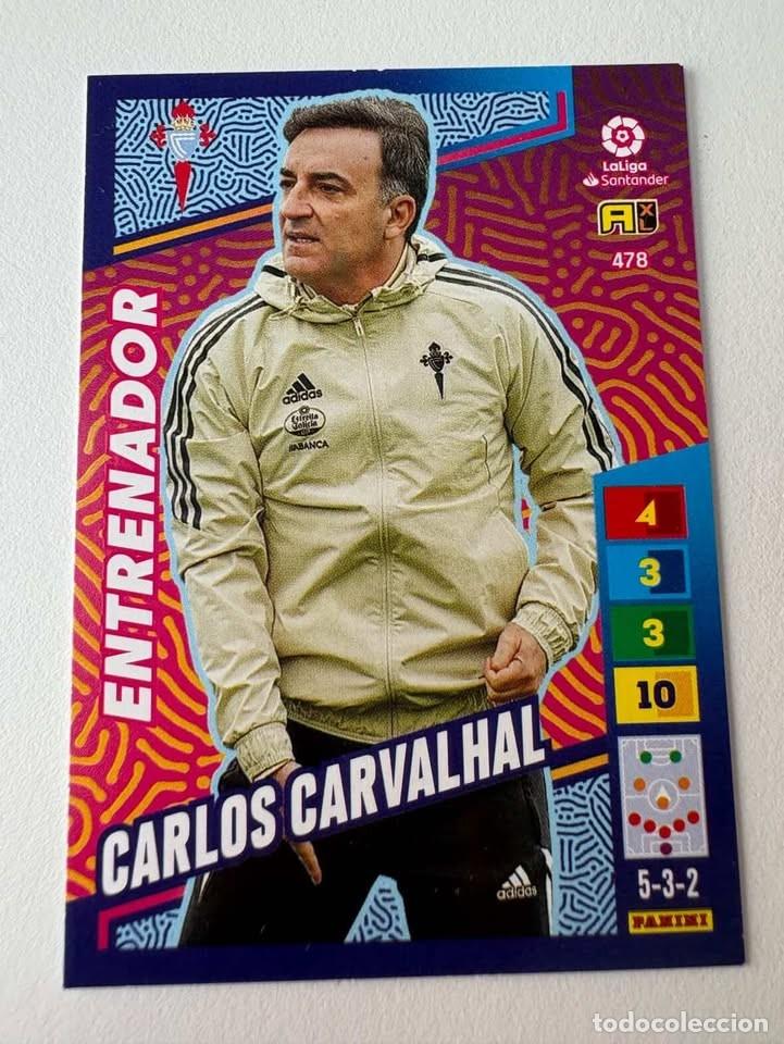 Coleccionismo deportivo: Carlos Carvalhal Celta Entrenador 478 Adrenalyn 2022-23