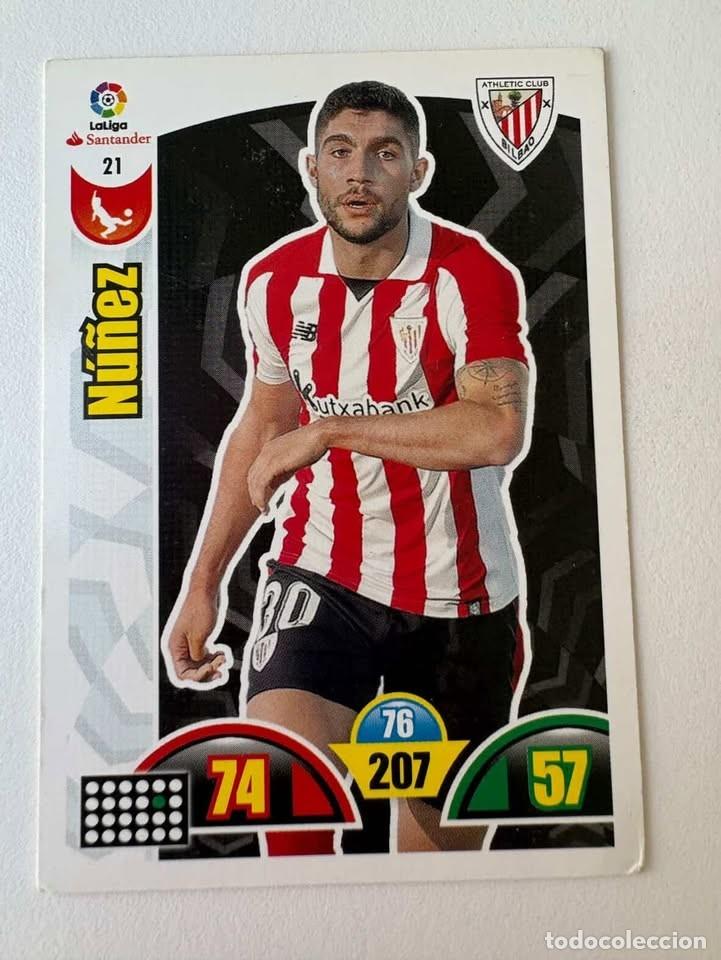 Coleccionismo deportivo: N&uacute;&ntilde;ez Athletic Club de Bilbao 21 Adrenalyn 2017-18
