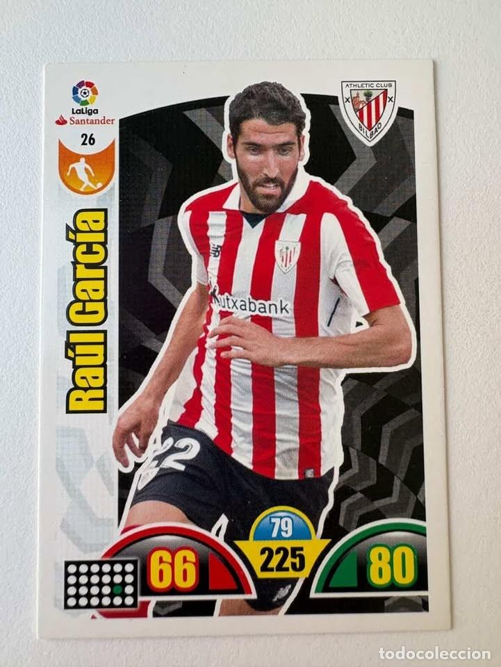 Coleccionismo deportivo: Ra&uacute;l Garc&iacute;a Athletic Club de Bilbao 26 Adrenalyn 2017-18