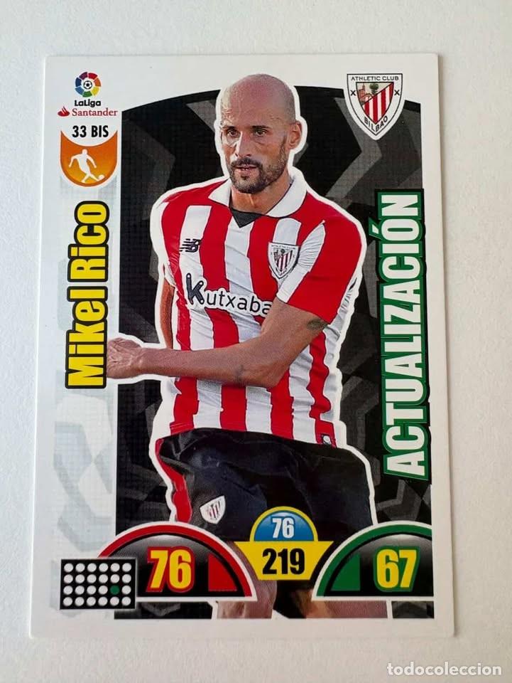 Coleccionismo deportivo: Mikel Rico Actualizaci&oacute;n Athletic Club de Bilbao 33bis Adrenalyn 2017-18