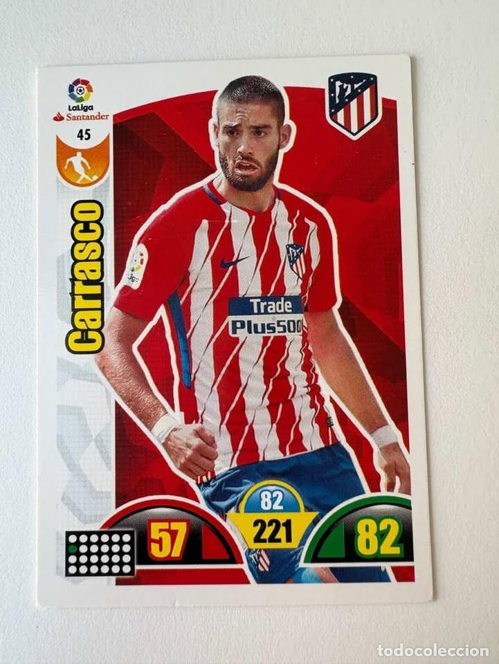 Coleccionismo deportivo: Carrasco Atl&eacute;tico de Madrid 45 Adrenalyn 2017-18