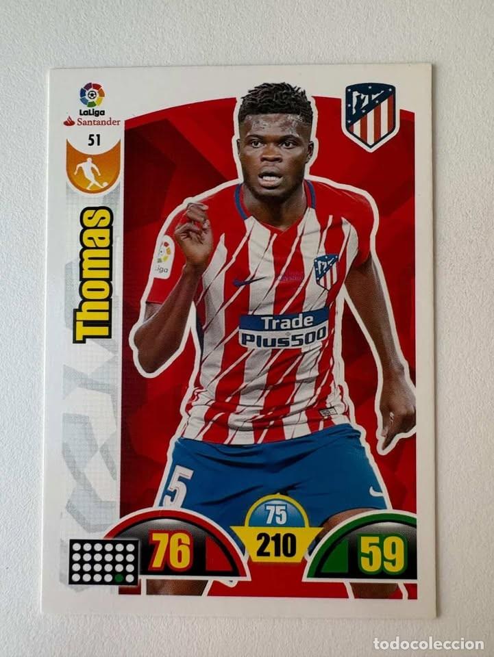 Coleccionismo deportivo: Thomas Atl&eacute;tico de Madrid 51 Adrenalyn 2017-18