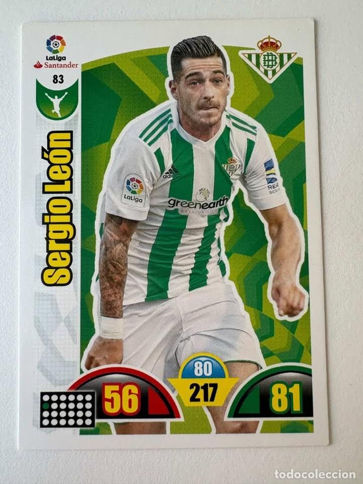 Collezionismo sportivo: Sergio Le&oacute;n Betis 83 Adrenalyn 2017-18