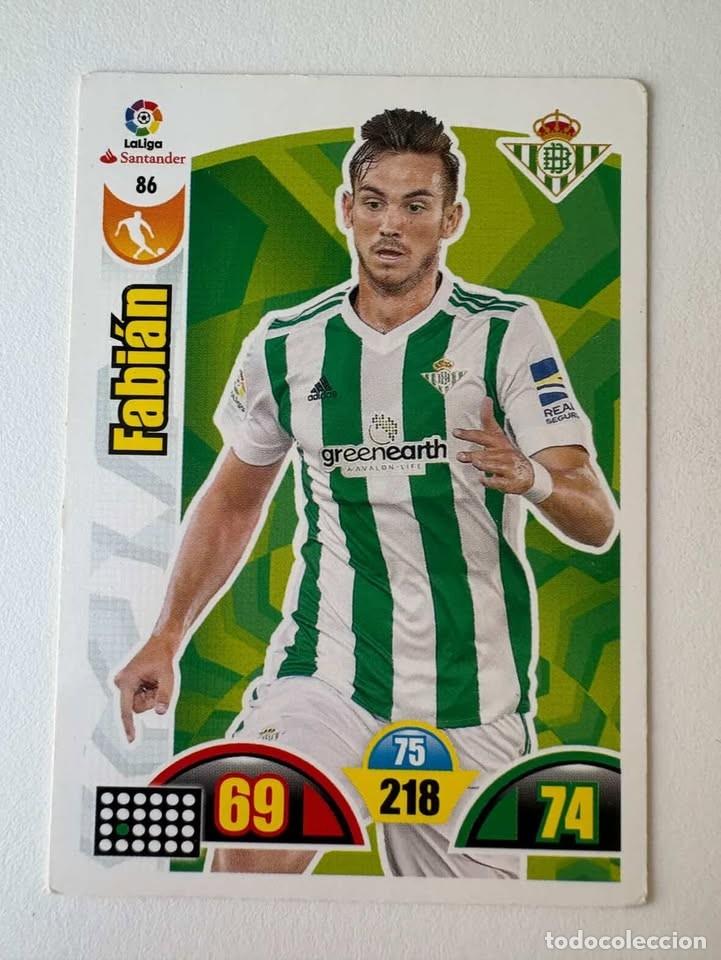 Collezionismo sportivo: Fabi&aacute;n Betis 86 Adrenalyn 2017-18