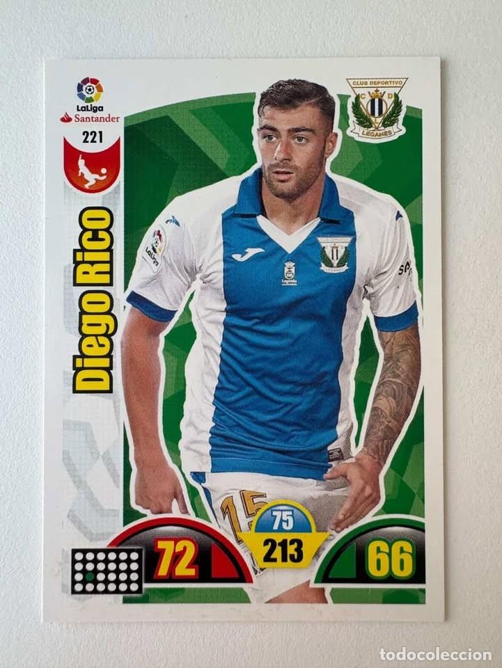Coleccionismo deportivo: Diego Rico Legan&eacute;s 221 Adrenalyn 2017-18