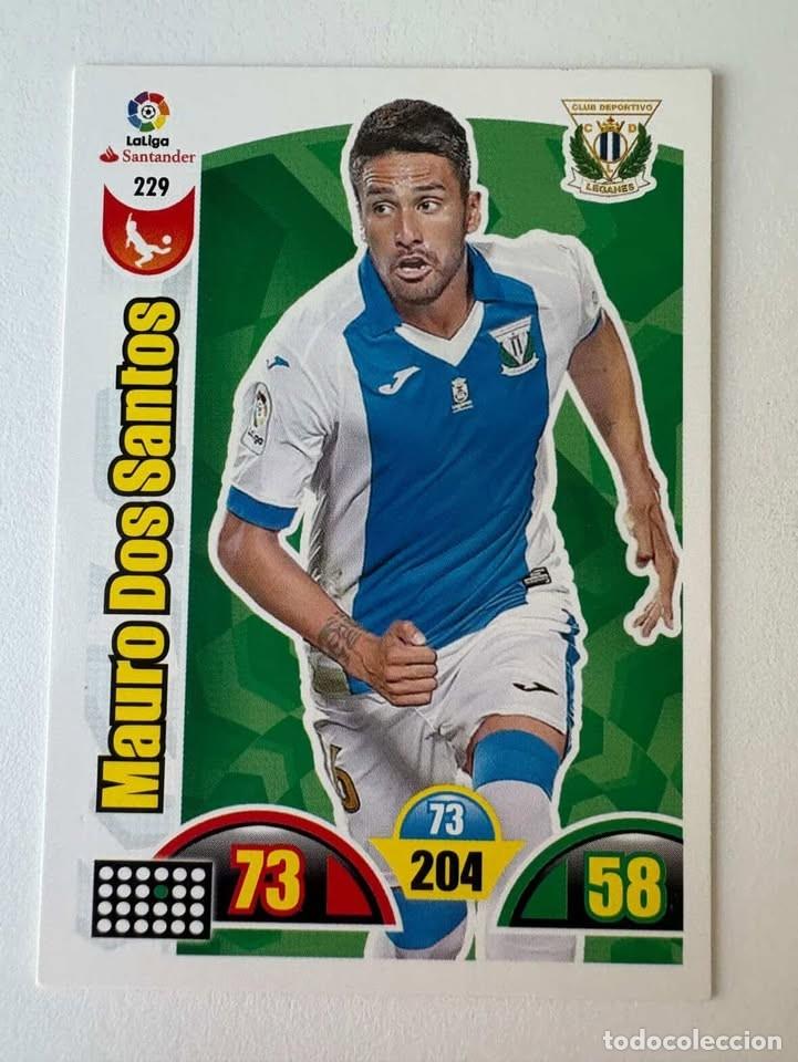 Coleccionismo deportivo: Mauro Dos Santos Legan&eacute;s 229 Adrenalyn 2017-18