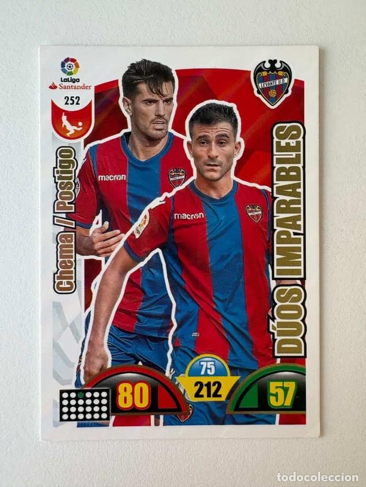 Coleccionismo deportivo: Chema/Postio D&uacute;os Imparables Levante 252 Adrenalyn 2017-18