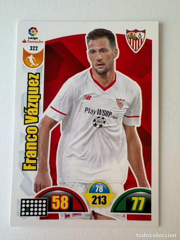 Coleccionismo deportivo: Franco V&aacute;zquez Sevilla 322 Adrenalyn 2017-18