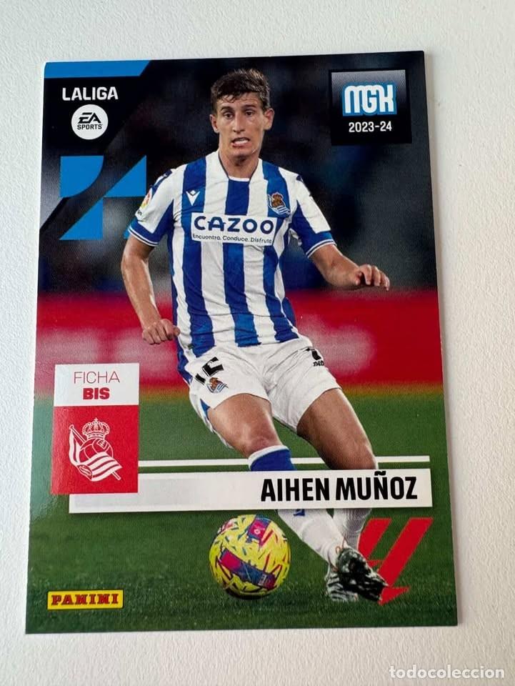Coleccionismo deportivo: Aihen Mu&ntilde;oz Ficha Bis Real Sociedad 310bis Megacracks 2023-24