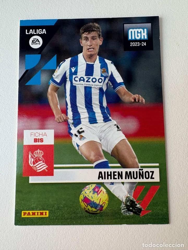 Coleccionismo deportivo: Aihen Mu&ntilde;oz Ficha Bis Real Sociedad 310bis Megacracks 2023-24