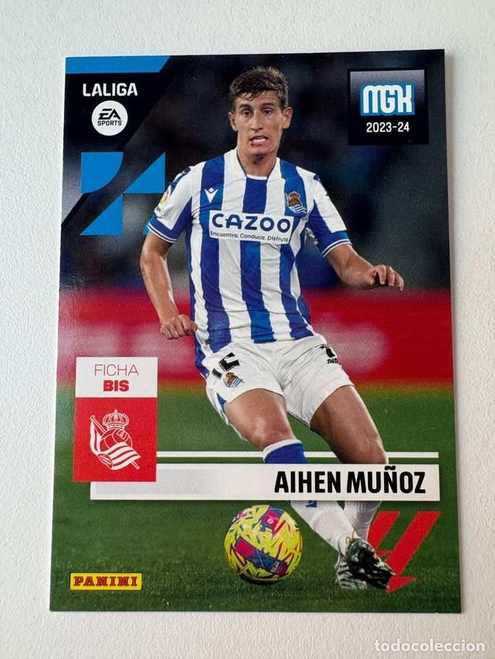 Coleccionismo deportivo: Aihen Mu&ntilde;oz Ficha Bis Real Sociedad 310bis Megacracks 2023-24