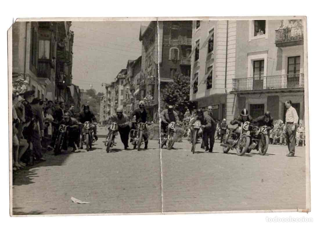 Coleccionismo deportivo: FOTOGRAFIA CARRERA DE MOTOS. FOTOS DESTELLO, SAN SEBASTIAN