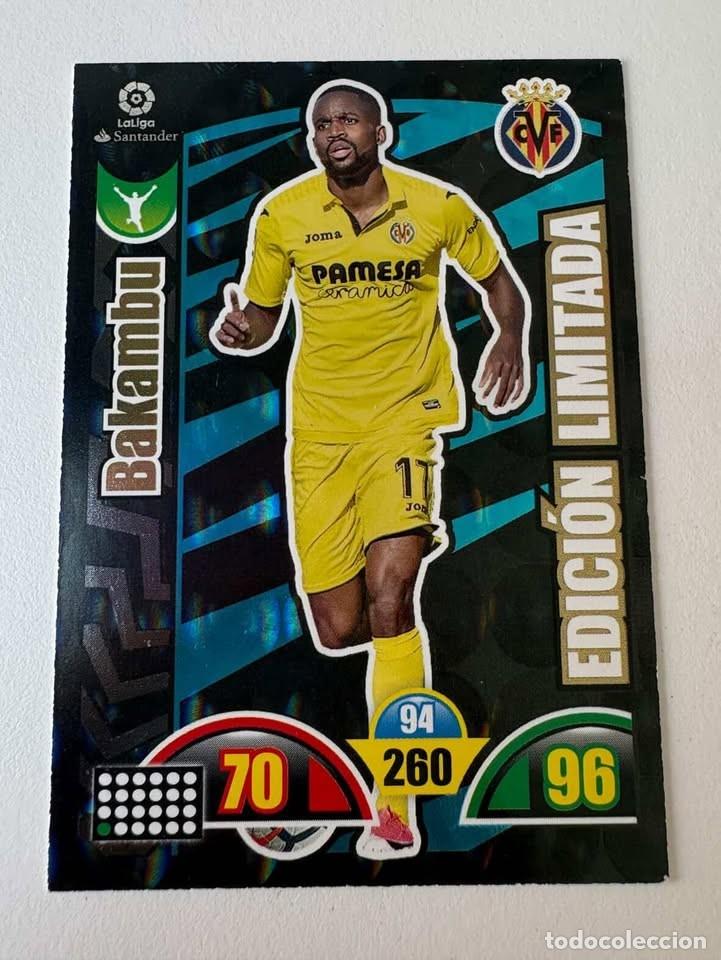 Coleccionismo deportivo: Bakambu Villareal Edici&oacute;n Limitada Adrenalyn 2017-18