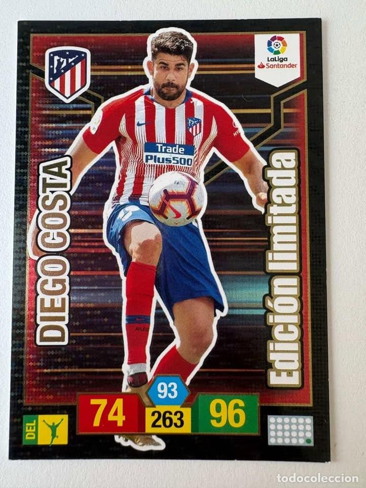 Coleccionismo deportivo: Diego Costa Atl&eacute;tico de Madrid Edici&oacute;n Limitada Adrenalyn 2018-19