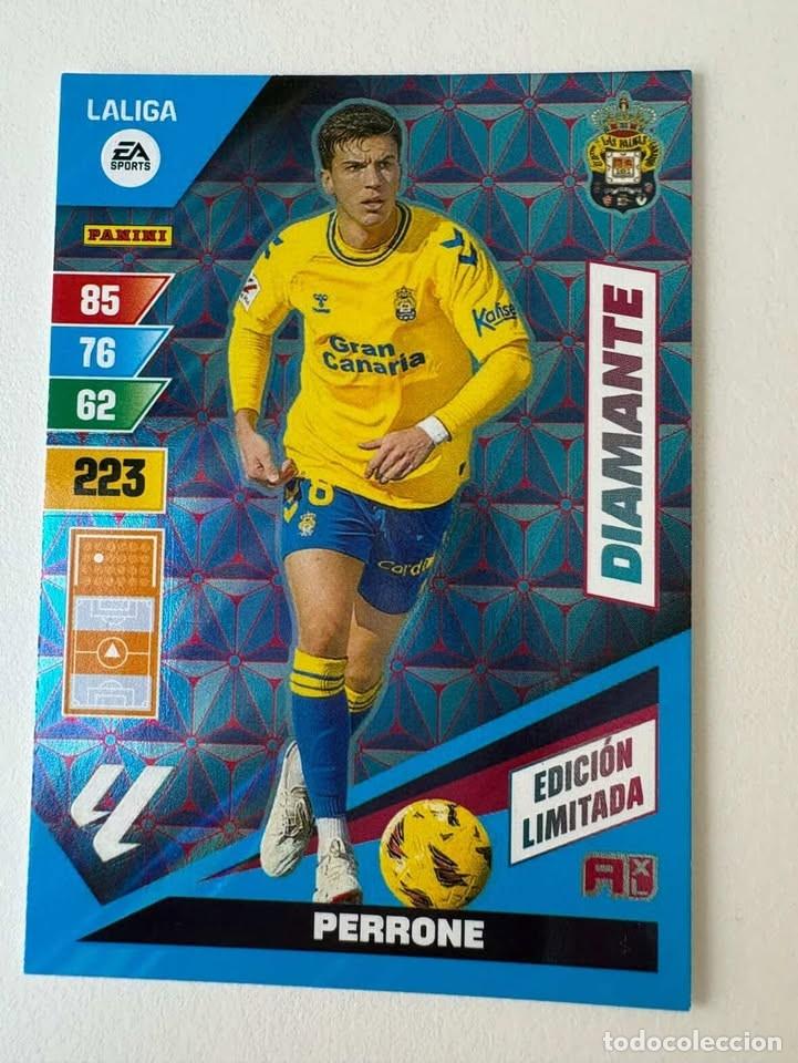 Coleccionismo deportivo: Perrone Las Palmas DIamante Edici&oacute;n Limitada Adrenalyn 2023-24