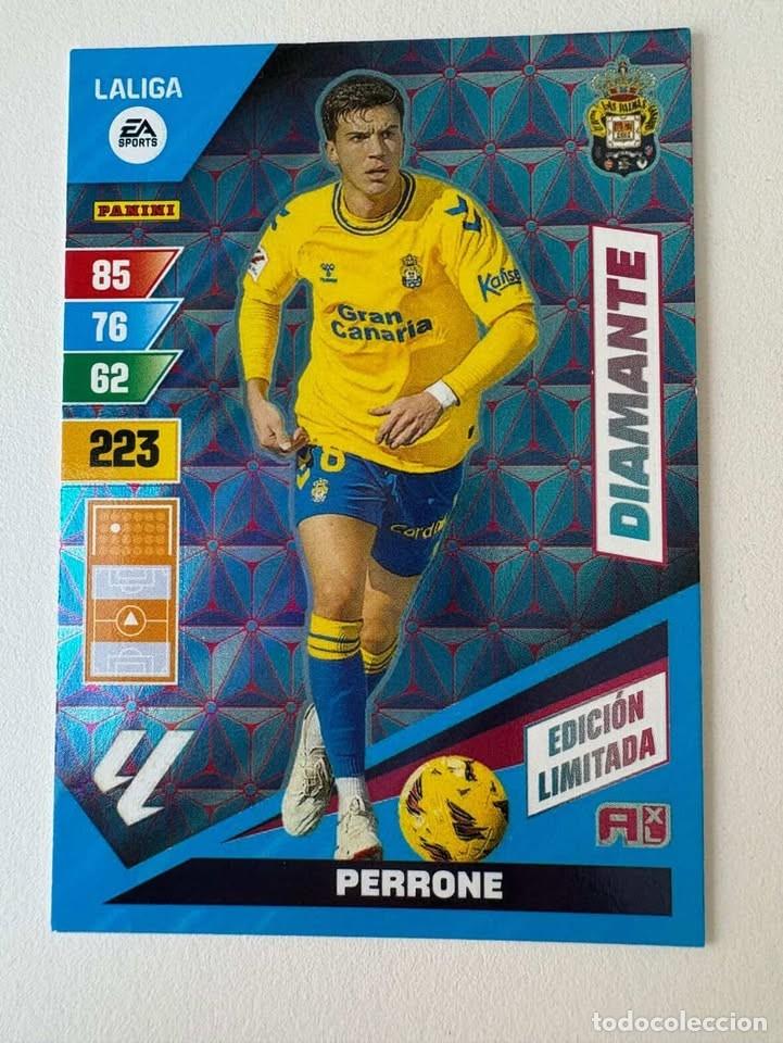 Coleccionismo deportivo: Perrone Las Palmas DIamante Edici&oacute;n Limitada Adrenalyn 2023-24