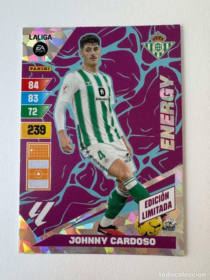 Coleccionismo deportivo: Johnny Cardoso Betis Energy Edici&oacute;n Limitada Adrenalyn 2023-24
