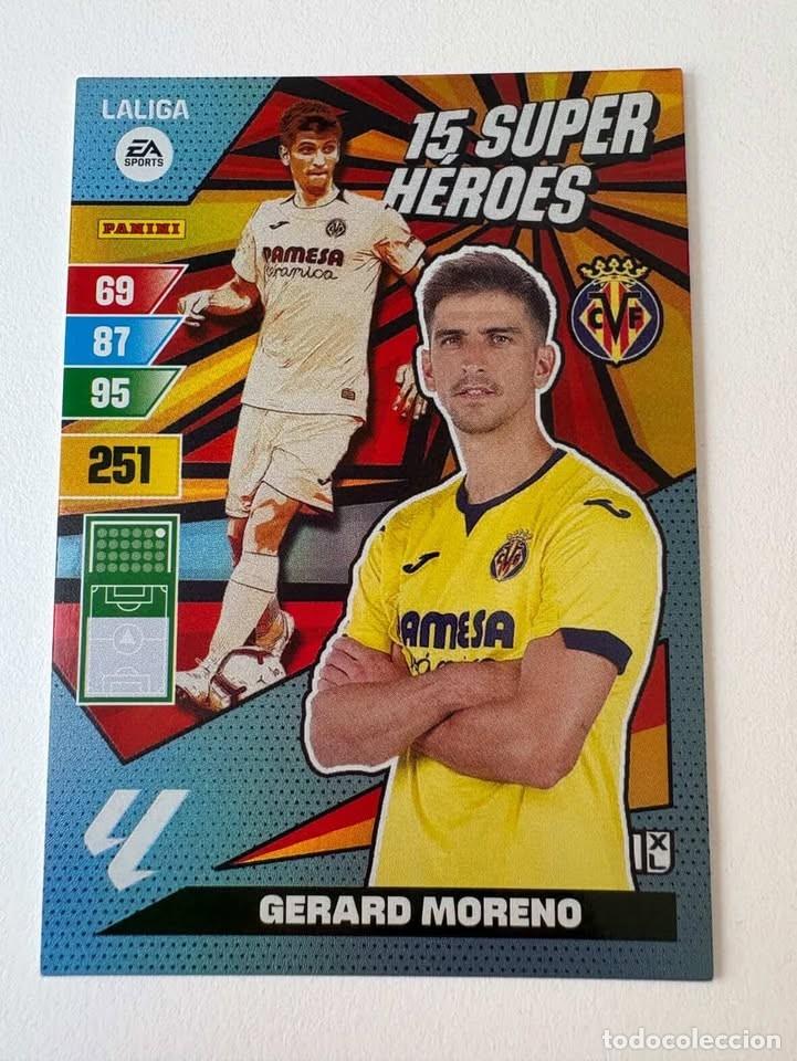 Coleccionismo deportivo: Gerard Moreno Vilarreal 15 Super H&eacute;roes Adrenalyn 2023-24