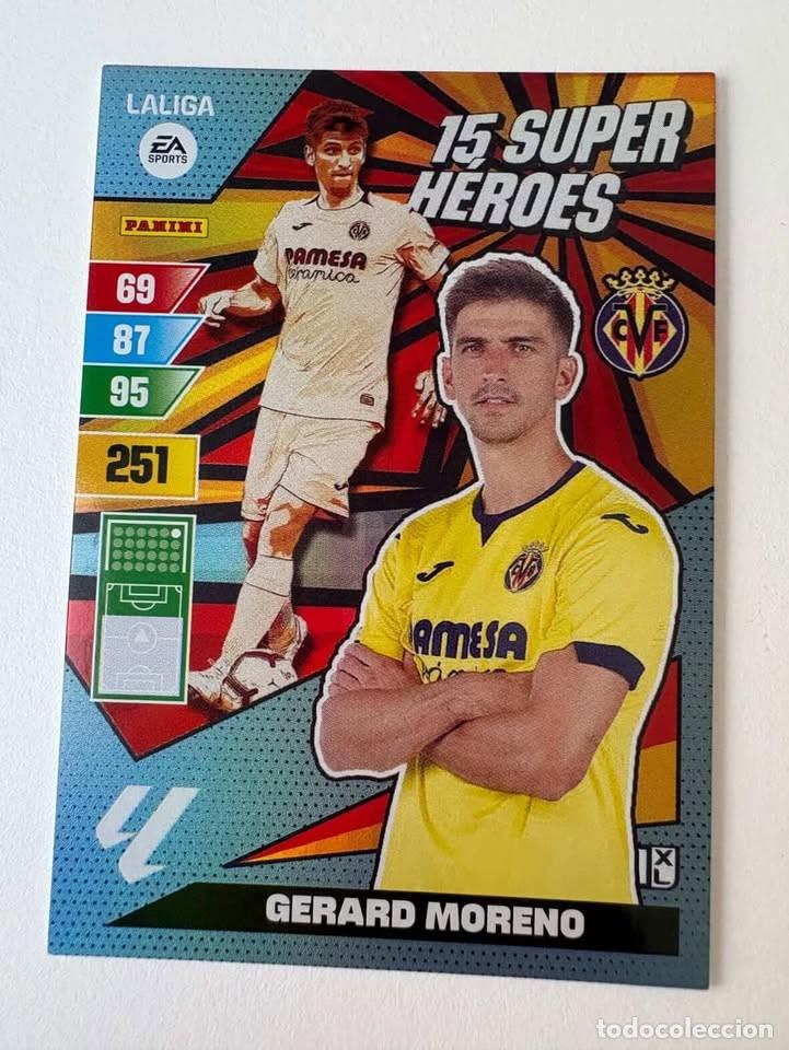Coleccionismo deportivo: Gerard Moreno Vilarreal 15 Super H&eacute;roes Adrenalyn 2023-24