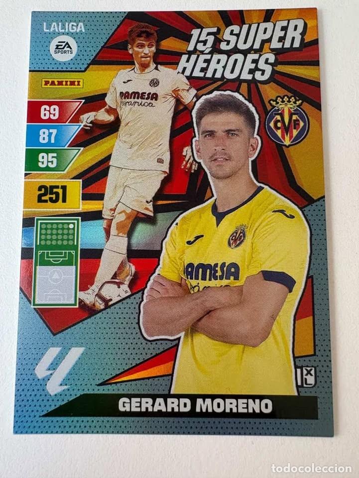Coleccionismo deportivo: Gerard Moreno Vilarreal 15 Super H&eacute;roes Adrenalyn 2023-24