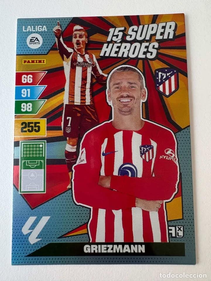 Sammelleidenschaft Sport: Griezmann Atl&eacute;tico de Madrid 15 Super H&eacute;roes Adrenalyn 2023-24