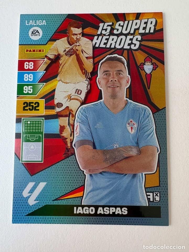 Sammelleidenschaft Sport: Iago Aspas Celta 15 Super H&eacute;roes Adrenalyn 2023-24