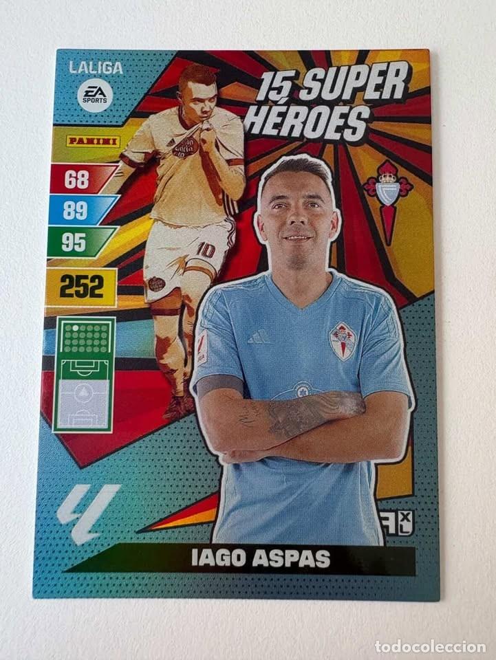 Sammelleidenschaft Sport: Iago Aspas Celta 15 Super H&eacute;roes Adrenalyn 2023-24