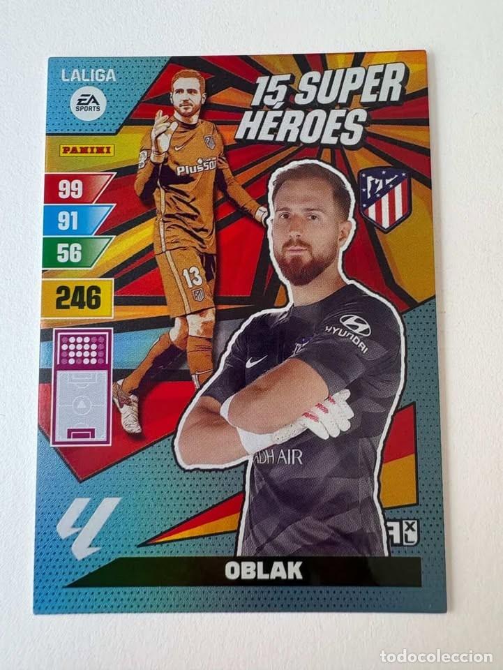 Sammelleidenschaft Sport: Oblak Atl&eacute;tico de Madrid 15 Super H&eacute;roes Adrenalyn 2023-24