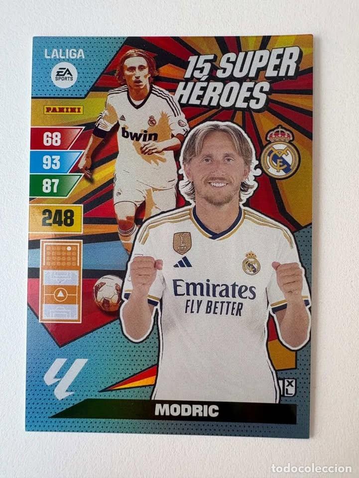 Coleccionismo deportivo: Modric Real Madrid 15 Super H&eacute;roes Adrenalyn 2023-24