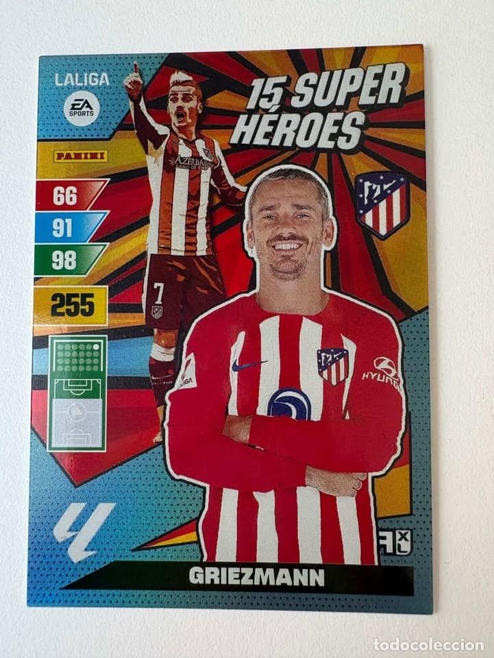 Coleccionismo deportivo: Griezmann Atl&eacute;tico de Madrid 15 Super H&eacute;roes Adrenalyn 2023-24