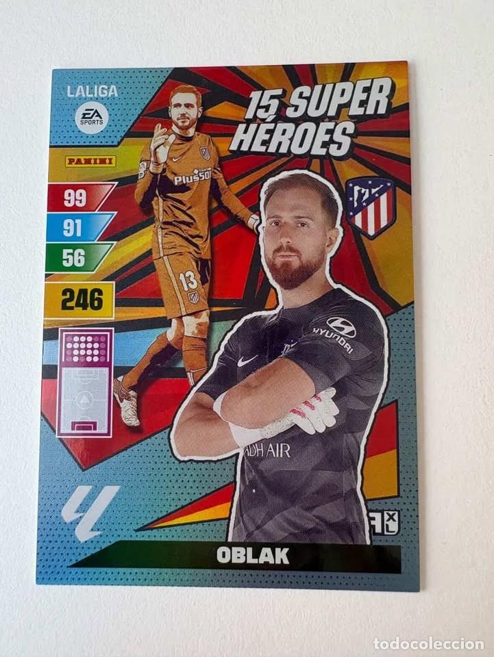 Coleccionismo deportivo: Oblak Atl&eacute;tico de Madrid 15 Super H&eacute;roes Adrenalyn 2023-24