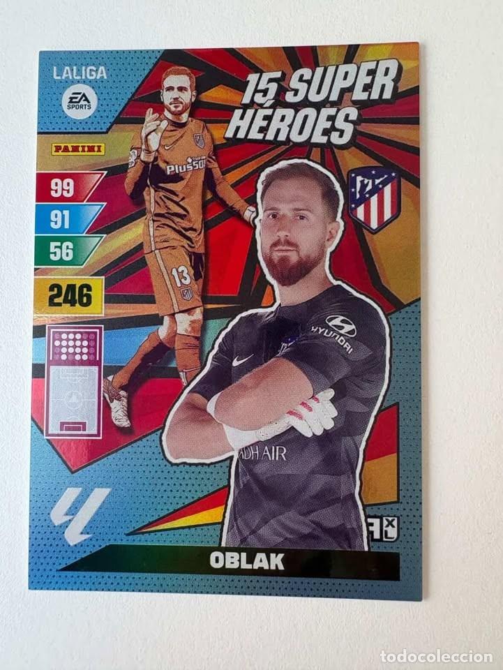 Coleccionismo deportivo: Oblak Atl&eacute;tico de Madrid 15 Super H&eacute;roes Adrenalyn 2023-24