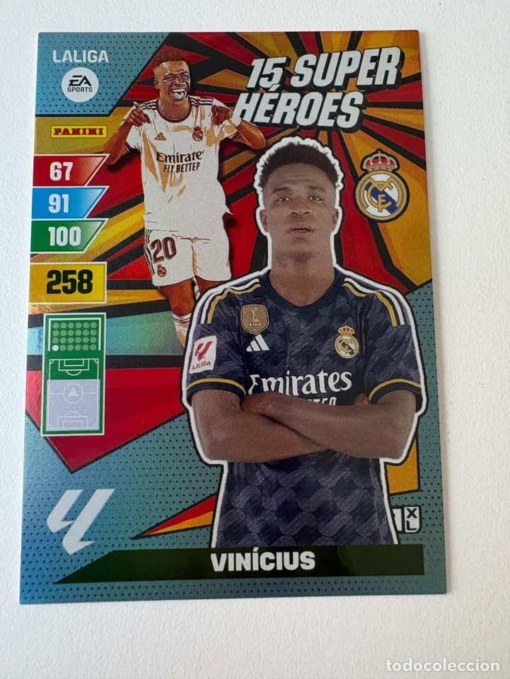 Coleccionismo deportivo: Vinicius Real Madrid 15 Super H&eacute;roes Adrenalyn 2023-24