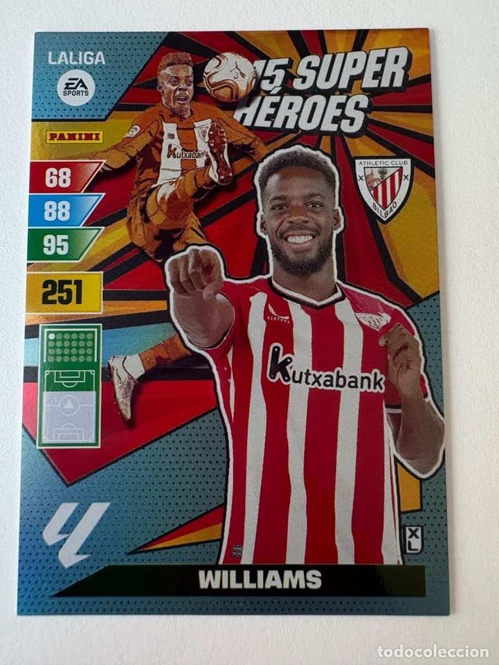 Coleccionismo deportivo: Williams Athletic Club de Bilbao 15 Super H&eacute;roes Adrenalyn 2023-24
