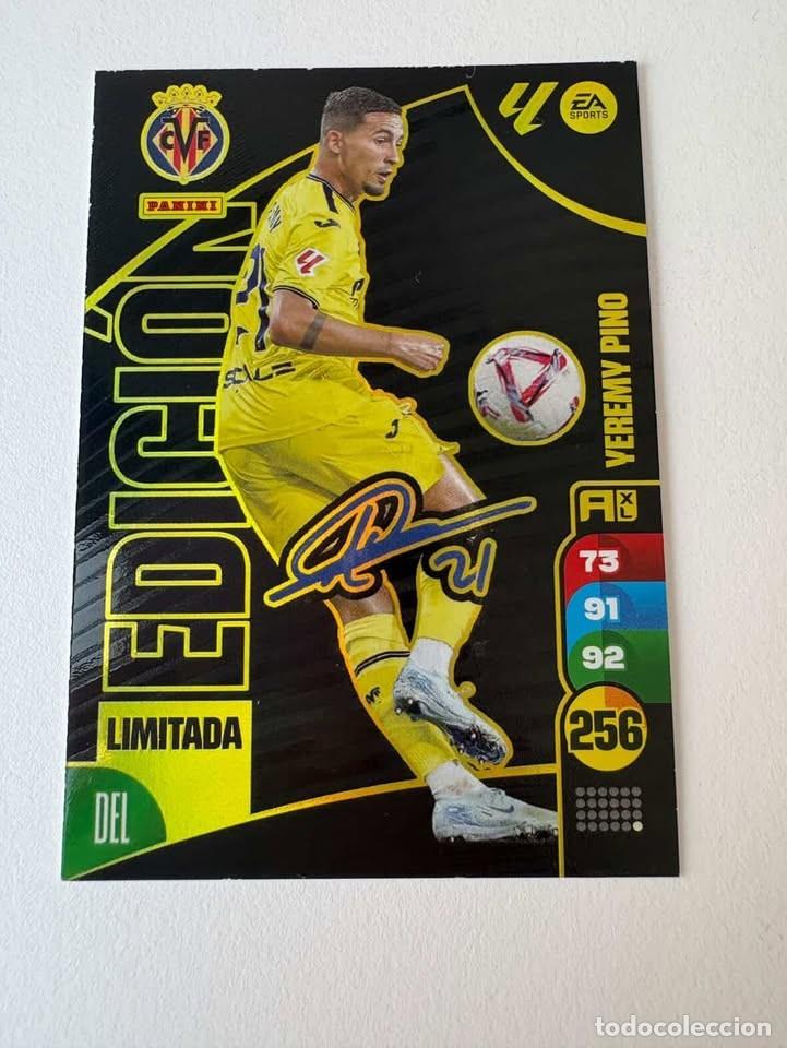 Coleccionismo deportivo: Yeremy Pino Villarreal Edici&oacute;n Limitada Firmada Adrenalyn 2024-25