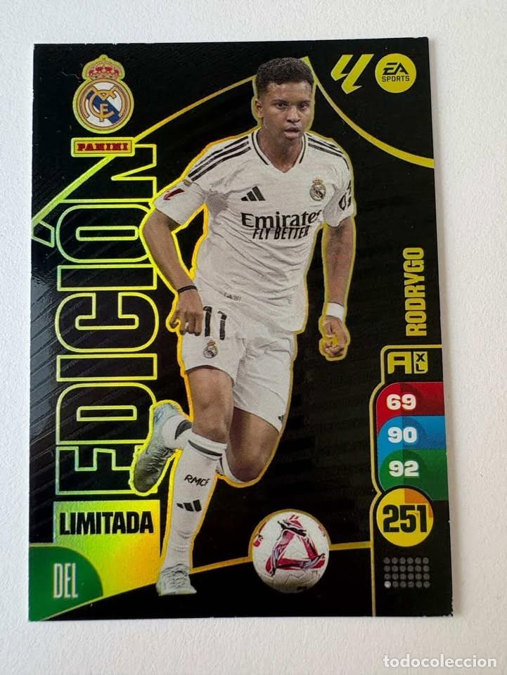 Coleccionismo deportivo: Rodrygo Real Madrid Edici&oacute;n Limitada Adrenalyn 2024-25