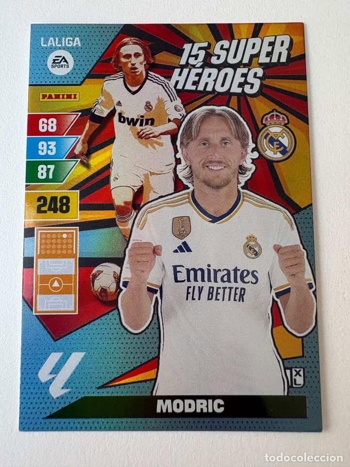 Coleccionismo deportivo: Modric Real Madrid 15 Super H&eacute;roes Adrenalyn 2023-24