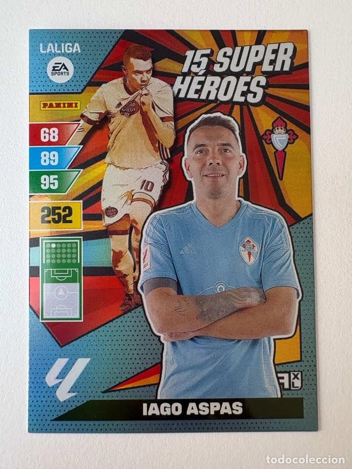 Coleccionismo deportivo: Iago Aspas Celta 15 Super H&eacute;roes Adrenalyn 2023-24