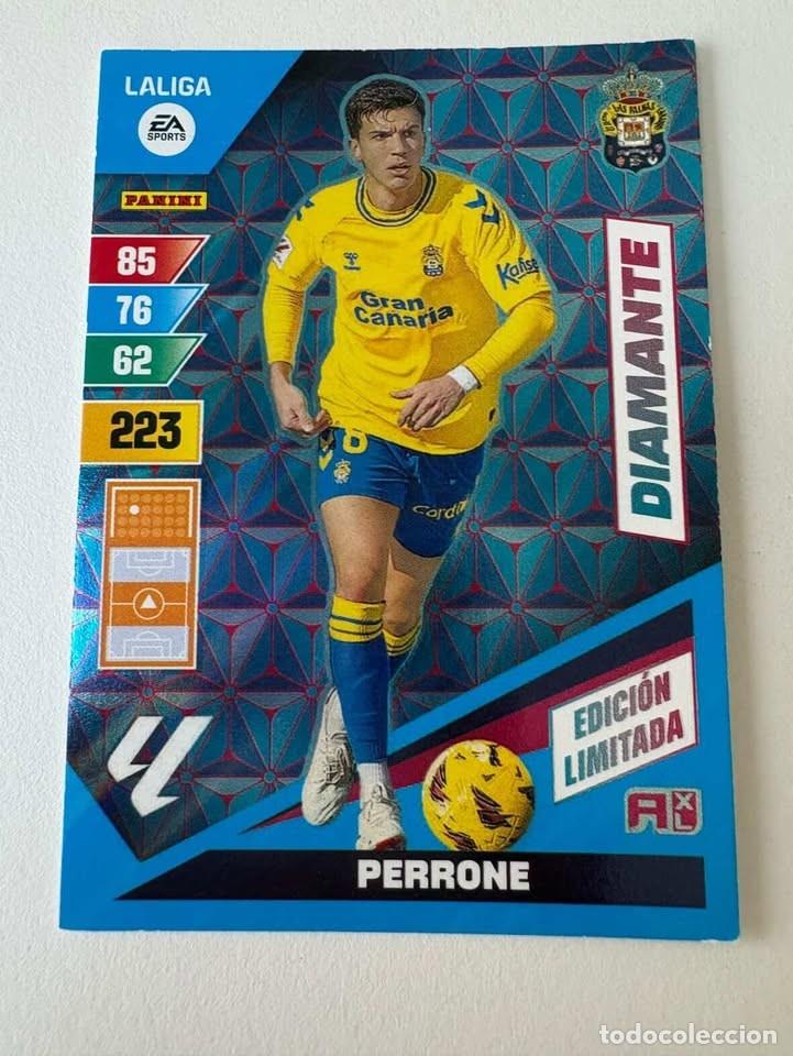 Coleccionismo deportivo: Perrone Las Palmas DIamante Edici&oacute;n Limitada Adrenalyn 2023-24