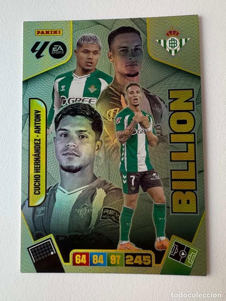 Coleccionismo deportivo: Cucho Hern&aacute;ndez/Antony Betis Billion Adrenalyn 2025-26