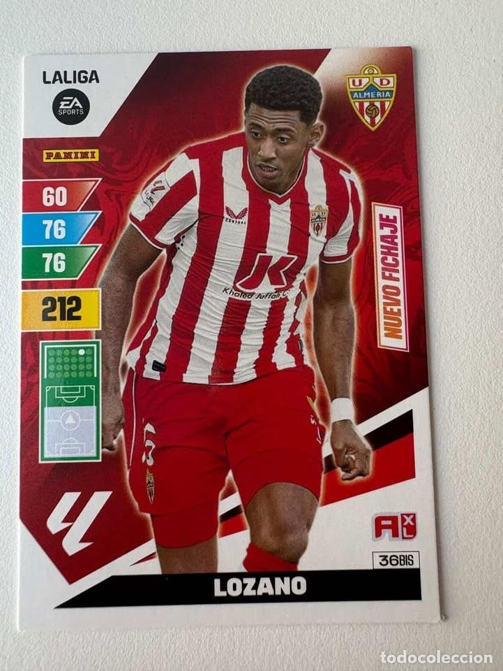 Coleccionismo deportivo: Lozano Nuevo Fichaje Almer&iacute;a 36bis Adrenalyn 2023-24