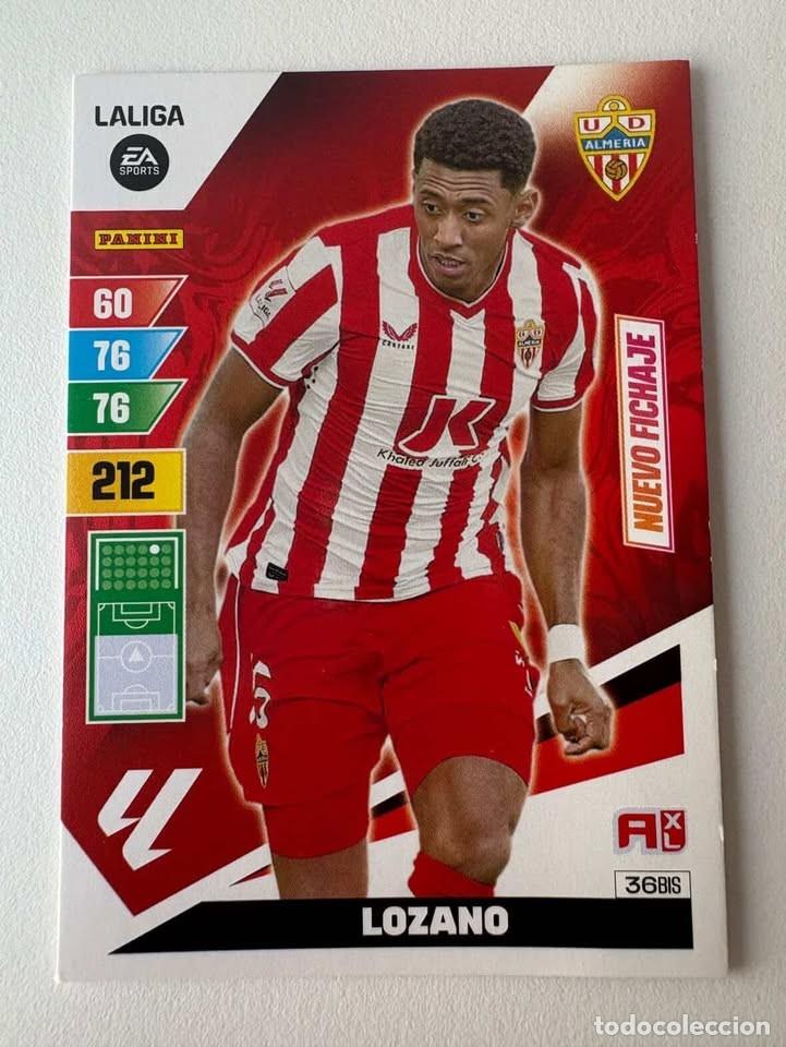 Coleccionismo deportivo: Lozano Nuevo Fichaje Almer&iacute;a 36bis Adrenalyn 2023-24
