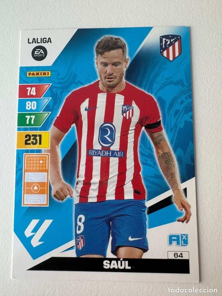 Coleccionismo deportivo: Sa&uacute;l Atl&eacute;tico de Madrid 64 Adrenalyn 2023-24