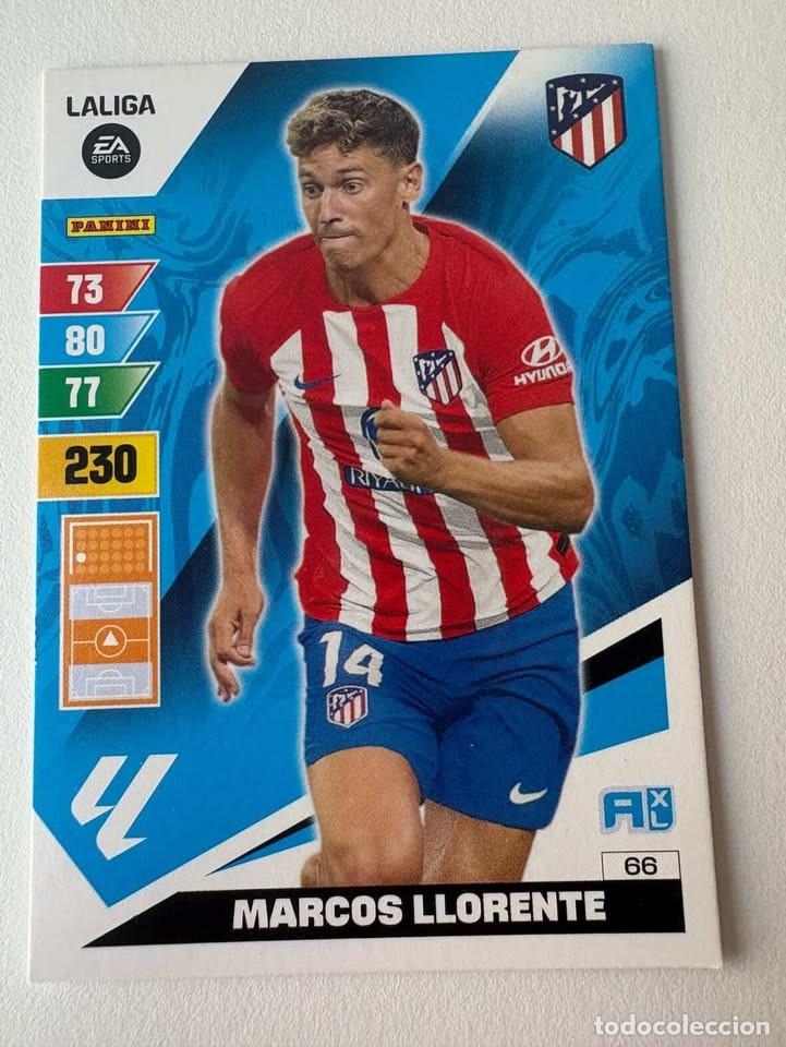Colecionismo desportivo: Marcos Llorente Atl&eacute;tico de Madrid 66 Adrenalyn 2023-24