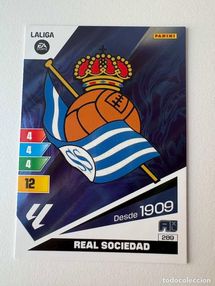 Coleccionismo deportivo: Escudo Real Sociedad 289 Adrenalyn 2023-24