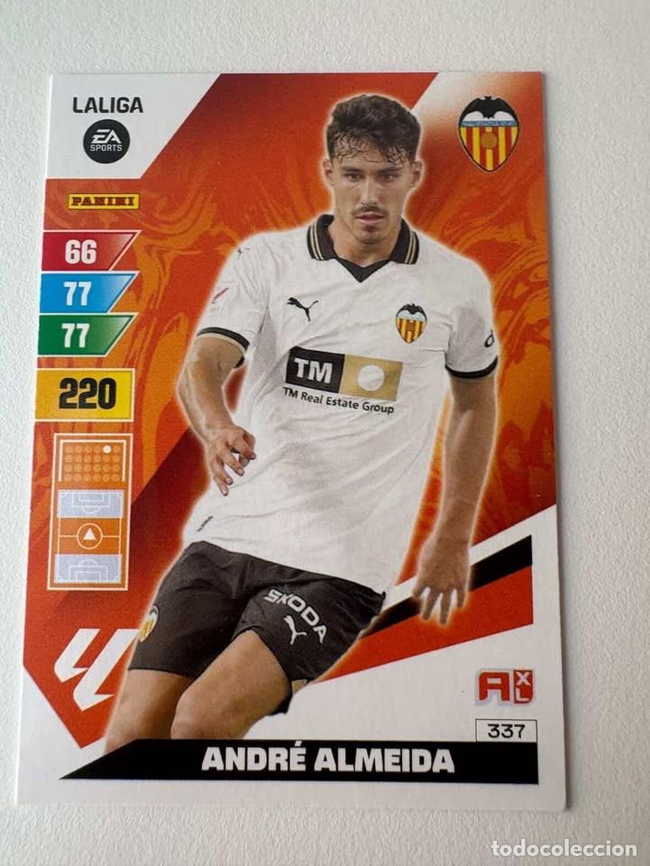 Coleccionismo deportivo: Andr&eacute; Almeida Valencia 337 Adrenalyn 2023-24